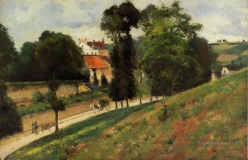 風景 Painting - エルミタージュ・ポントワーズのサン・アントワーヌ通り 1875年 カミーユ・ピサロの風景